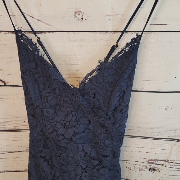 Flirting with Desire Navy Blue Lace Bodycon Dress NWOT Size Small - Picture 8 of 11